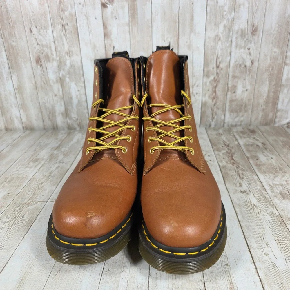 Dr. Martens 1460 Padded Collar Leather Ankle Boots US 10 Womens Brown‎